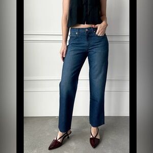 AMO Dark Blue Straight Leg Jeans